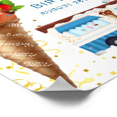 Süßes Gold Schokolade Eiscreme Geburtstag Willkomm Poster (Ecke)