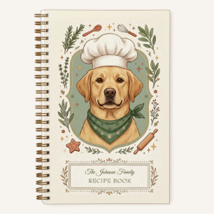 Süßes Golden Labrador Familienkochbuch Notizblock