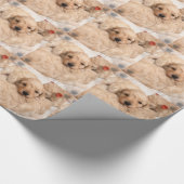 Süßes golden retriever geschenkpapier (Ecke)