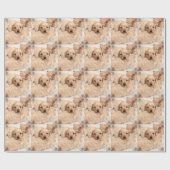 Süßes golden retriever geschenkpapier (Flach)