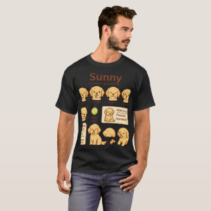 Süßes Golden Retriever Welpen-Stimmungs-Chart-Shir T-Shirt