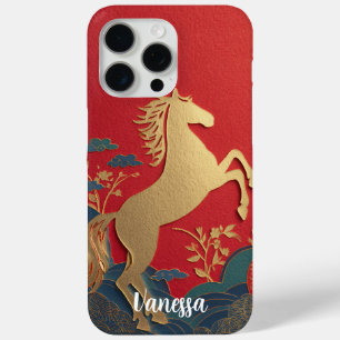 Süßes Goldpferd Japanischer roter Elefant stilvoll Case-Mate iPhone Hülle