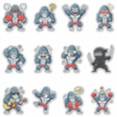 Süßes Gorilla-Emoji-Sticker-Pack Aufkleber (Vorderseite)