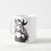 Süßes gothisches Mädchen Kaffeetasse (Vorderseite Links)