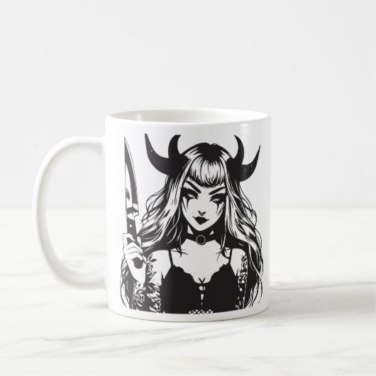 Süßes gothisches Mädchen Kaffeetasse (Links)
