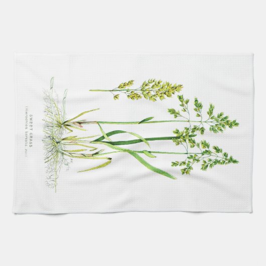 Süßes Gras botanisch Geschirrtuch (Horizontal)