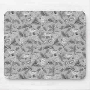 Süßes graues Blumenmuster Mousepad