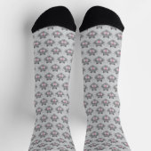 Süßes graues Katzen-Gesichtsmuster Socken (Oben)
