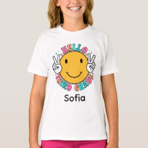 Süßes Groovy Smiley Gesicht Hallo Dritte Klasse Zu