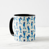 Süßes Grover-Muster Tasse (Vorderseite Links)