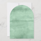 Süßes Grün Blumenbeweis Einladung (Rückseite)