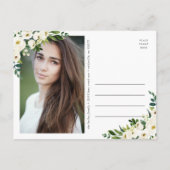 Süßes Grün Foto Bestätigung Einladung (Rückseite)