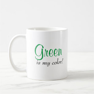 Süßes Grün ist mein Farb-Zitat Kaffeetasse