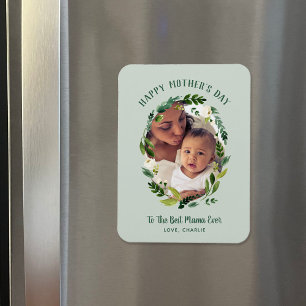 Süßes Grün Muttertag Foto Geschenk für Mama Magnet