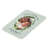 Süßes Grün Muttertag Foto Geschenk für Mama Magnet (Linke Seite)