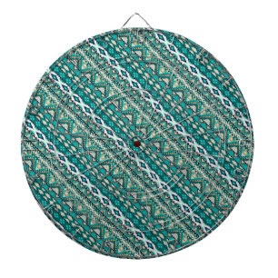 Süßes grünes Design Azteken-Muster Design Dartscheibe