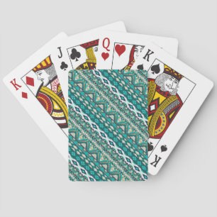 Süßes grünes Design Aztekenmuster Design Spielkarten