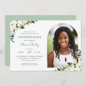 Süßes Grünes Foto Einladung (Vorne/Hinten)