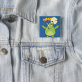 Süßes grünes Halloween-Monster Boo Button (Beispiel)