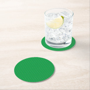 Süßes grünes Kleeblatt-Shamrock-Muster modern chic Runder Pappuntersetzer