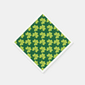 Süßes Grünkleeblatt-Schamrock-Muster Serviette (Ecke)