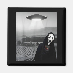 Süßes Gruseliges Gesicht Horror Geist Selfie mit A Magnet