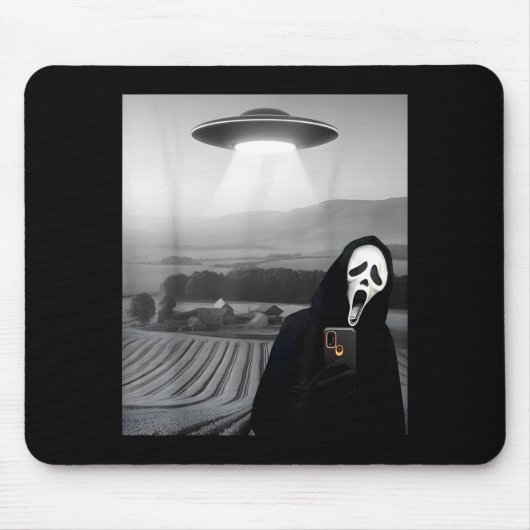 Süßes gruseliges Gesicht Horror Geist Selfie mit A Mousepad (Vorne)