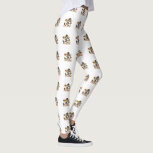 Süßes gruseliges Skelett-Ziegen-Bild mit Zylinder Leggings