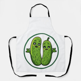 Süßes Gurken-Pärchen Lustige Kawaii-Gurken Schürze
