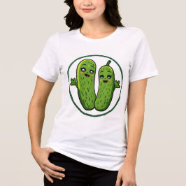 Süßes Gurken-Pärchen Lustiges Kawaii-Gurken-T-Shir Tri-Blend Shirt
