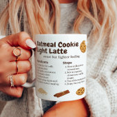 Süßes Haferplätzchen-Latte-Rezept Kaffeetasse