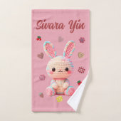 Süßes Häkelhäschen Badhandtuch Set (Handtuch)