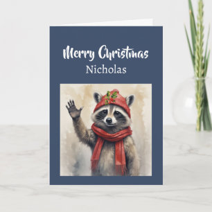 Süßes Hallo & Frohe Weihnachten Süßer Waschbär Tie