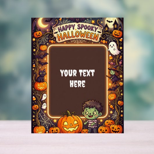 Süßes Halloween-Acrylschild #2 Acrylschild (Neutral)