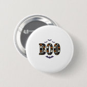 Süßes Halloween Boo Geist Kürbis Design Button (Vorne & Hinten)
