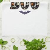 Süßes Halloween Boo Geist Kürbis Design Geschirrtuch (Gefaltet)