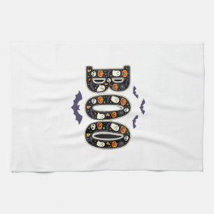 Süßes Halloween Boo Geist Kürbis Design Geschirrtuch