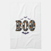 Süßes Halloween Boo Geist Kürbis Design Geschirrtuch (Vertikal)