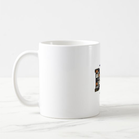 Süßes Halloween Boo Geist Kürbis Design Kaffeetasse (Links)