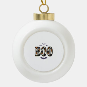 Süßes Halloween Boo Geist Kürbis Design Keramik Kugel-Ornament