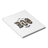 Süßes Halloween Boo Geist Kürbis Design Notizblock (angewinkelt)