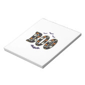 Süßes Halloween Boo Geist Kürbis Design Notizblock (Rotiert)