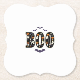 Süßes Halloween Boo Geist Kürbis Design Untersetzer