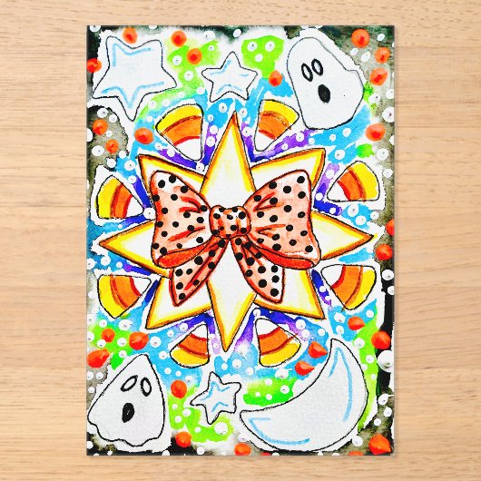 Süßes Halloween Candy Corn Acryleinladungen (Vorderseite)