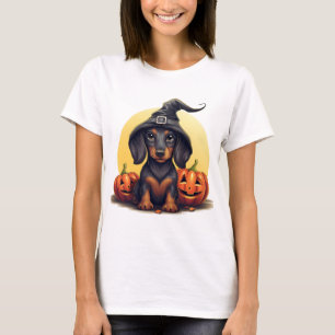 Süßes Halloween-Dachshund-Hexen-T-Shirt – Gruselig T-Shirt