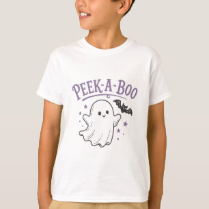 Süßes Halloween-Design mit Geist und Fledermaus T-Shirt