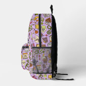Süßes Halloween-Doodle-Muster Bedruckter Rucksack (Rechts)