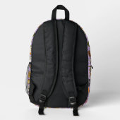 Süßes Halloween-Doodle-Muster Bedruckter Rucksack (Rückseite)