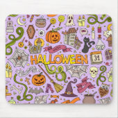 Süßes Halloween-Doodle-Muster Mousepad (Vorne)