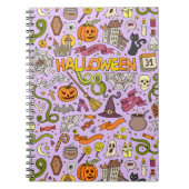 Süßes Halloween-Doodle-Muster Notizblock (Vorderseite)